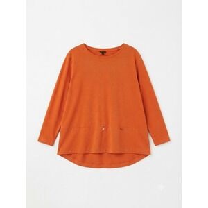 Bitte Kai Rand Burnt Orange Boat Neck Top Size L Danish Design